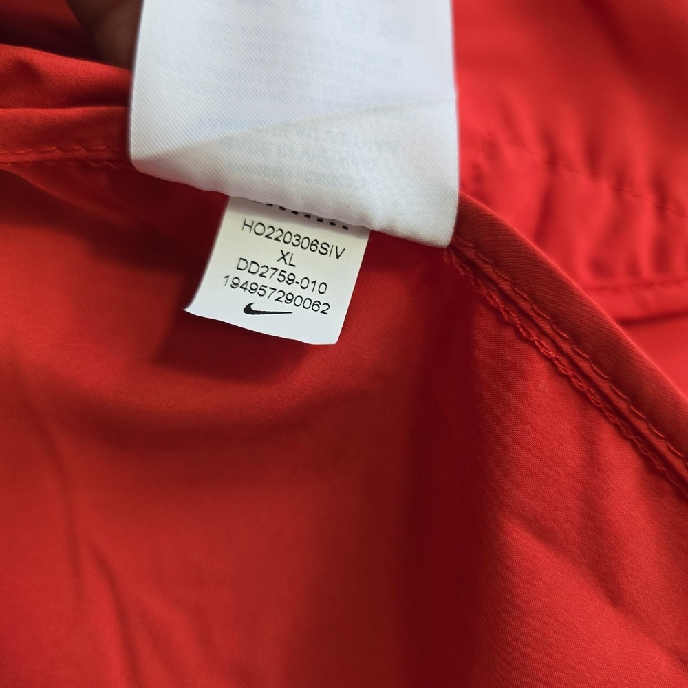 Nike Jacket Youth XL Black Red Windrunner Packable Hooded Windbreaker DD2759-010 - Picture 7 of 8